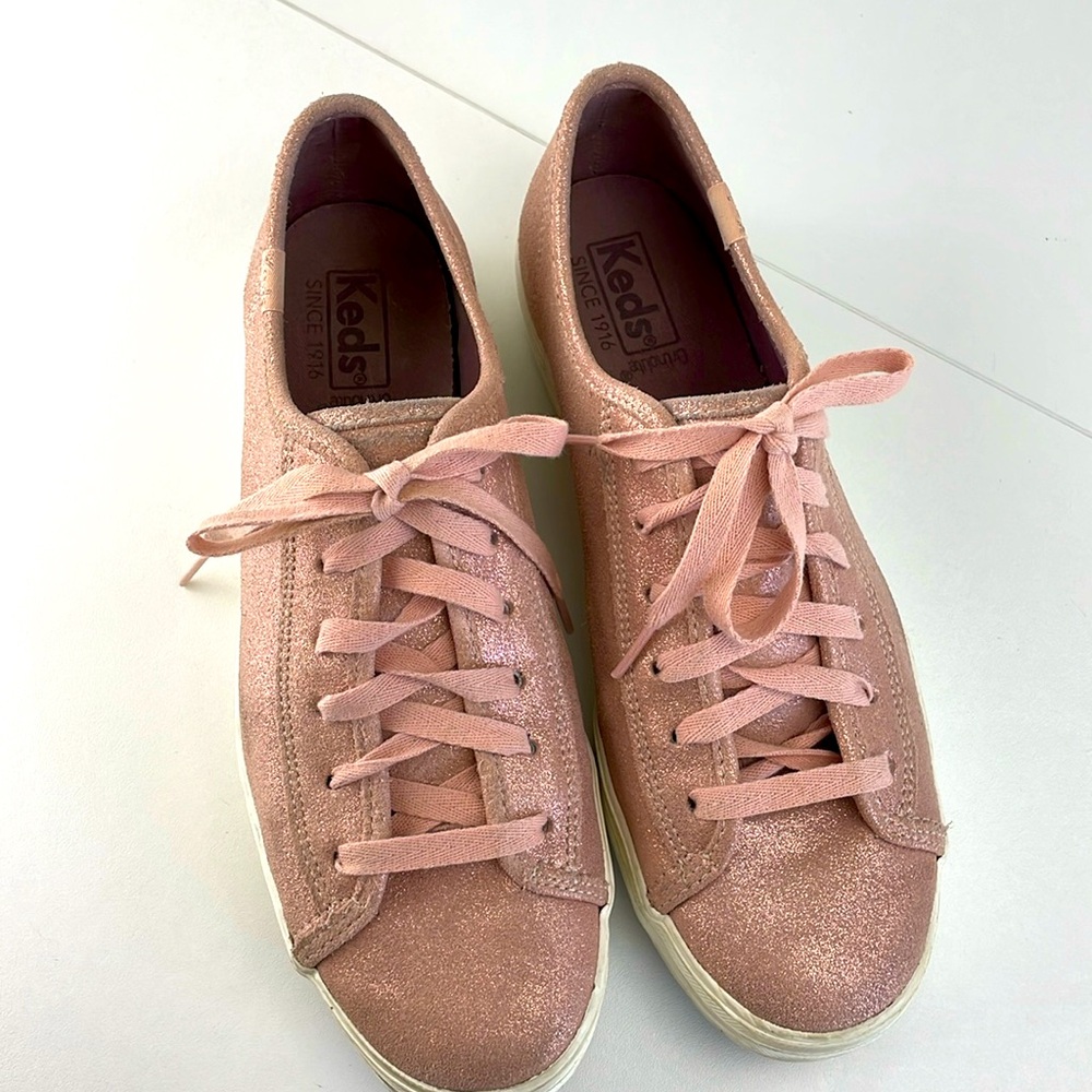 Pink sneakers by keds, 8.5 size